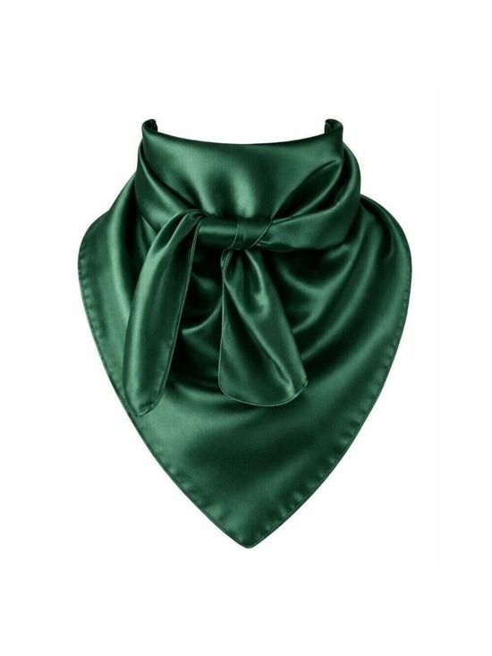 FlowerBarn Accessories - Forest Green Wild Rag Scarf 35x35 Satin Western Cowgirl Cowboy Bandana
